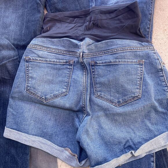 Lot of 4 Maternity items Pants Jeans Shorts Super Cute H&M C of H Old Navy Sz 4 - Picture 3 of 16